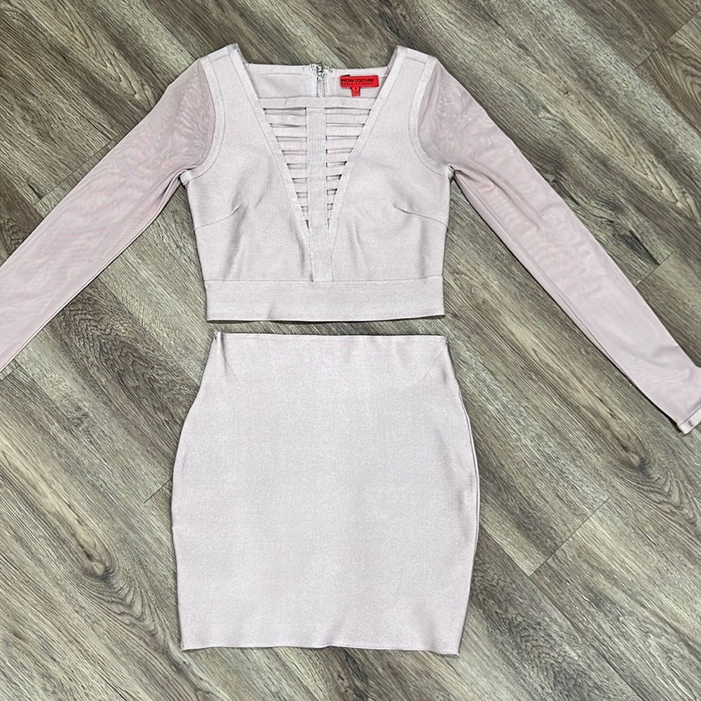 Women’s Two piece lilac color skirt set